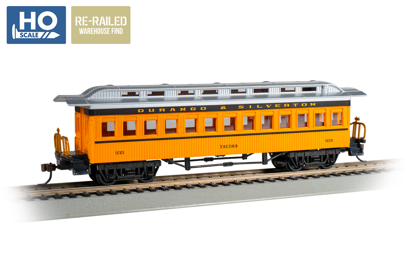(image for) Coach (1860-80 era) - Durango & Silverton #333 "Tacoma" (HO Scale) (WF)